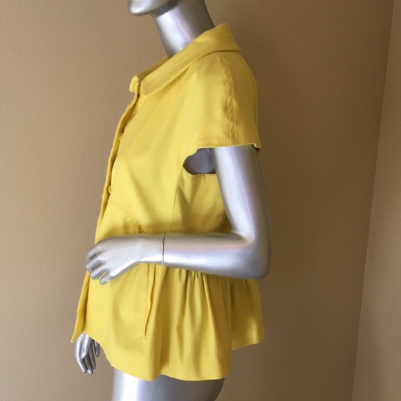 Piazza Sempione Pique Peplum Short Sleeve Blazer - Picture 7 of 14